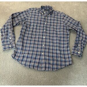 Polo Ralph Lauren Shirt Men's Large Multicolor Stripe Classic Fit Plaid Oxford